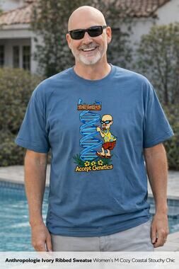 Bald Daddy’s Funny Graphic Tee Men’s Blue Dad Humor Shirt Father’s Day Gift NWT